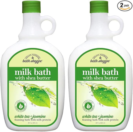 White Tea and Jasmine Foaming Milk Bath, 28 Fl Oz, Pack of 2