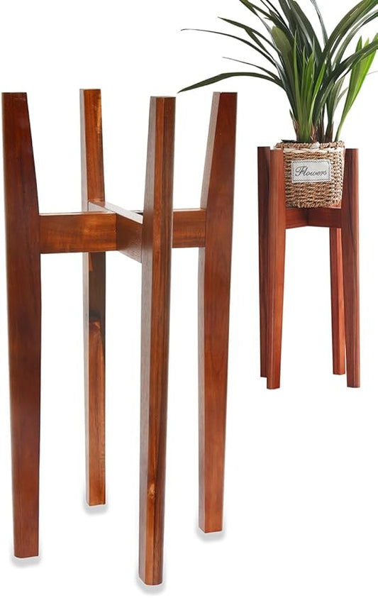 24" Tall Plant Stand | Tall Plant Stands Indoor, Mid Century Plant Stand | Suitable for Plant Pots & Water Dispenser Under 10" (Pot & Plant Not Included)