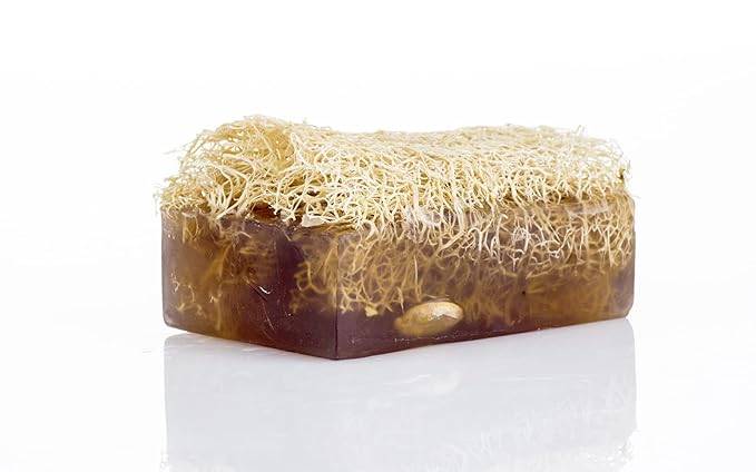 Lavender & Vanilla Loofah Soap Bar - Natural Exfoliating, Moisturizing - Aromatherapy for Face & Body [4.40 oz - 125 gr]