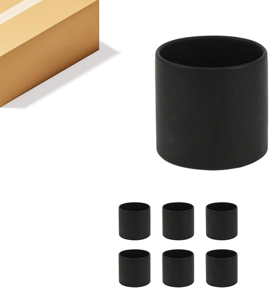 WGVI Matte Black Ceramic Cylinder Vase Width 5.5" Height 5", Flower Arrangements, Candle Holder, Terrarium Planter Pot, Storage Container Organizer, Pen Brush Holder, Tabletop Decor, Bulk, 6 Pcs