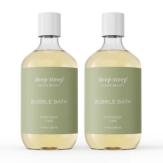 Deep Steep Bubble Bath, 17 Ounce (Pack of 2) (Coconut Lime)