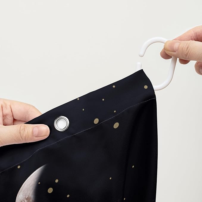 AILONEN Colorful Butterfly Shower Curtain,Magic Mushroom Waterproof Fabric Bath Curtain for Kids Girls,Boho Sun and Moon Skull Shower Curtain Set for Bathroom 72" W*84" H