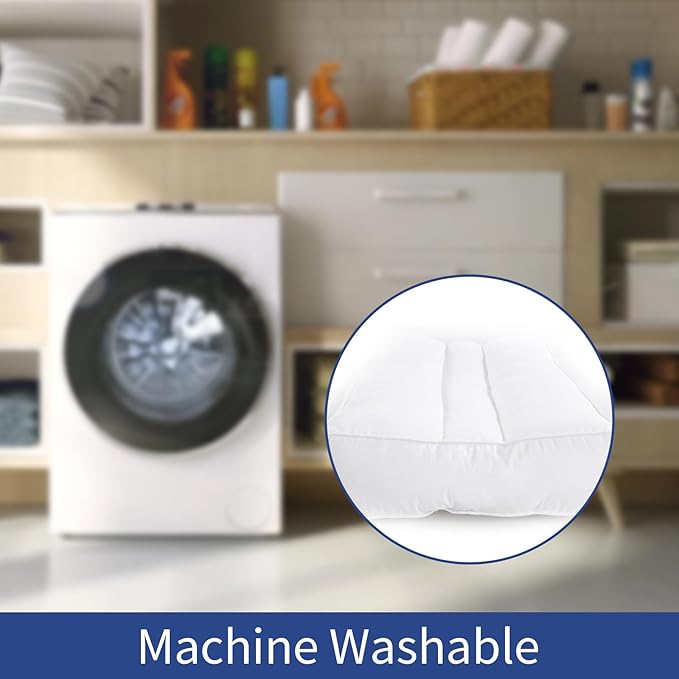 HOMBYS Knee Pillow for Side Sleepers,Down Alternative Between Leg Pillow for Sleeping,Under Knee Pillow for Sleeping on Back,Spine Alignment, Lower Back Pain Relief,Pregnancy Support,White 5 inch