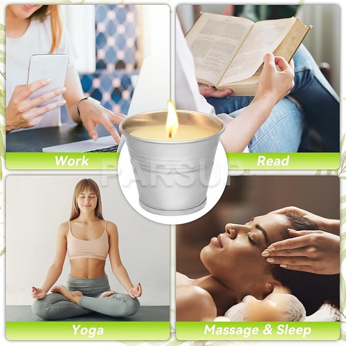 12 Pack Citronella Candles - Garden Citronella Scented Candles Outdoors, 120-180 Hours Burning, Natural Soy Wax, Portable Jar Candle Gift Sets for Home Patio Yard Indoors, Balcony, Camping