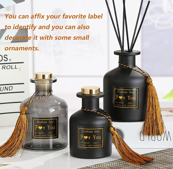 150ml/5oz Empty Glass Diffuser Bottle Diffuser Jars Aromatherapy Storage Container Fragrance Accessories Use for DIY Replacement Reed Diffuser Sets (Grey)