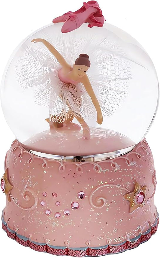 Crystal Ball Music Box Ballerina with Rotating Base, Handpainted Dancing Ballerina Snow Globe Ballet Recital Gifts for Girls, Daughter, Granddaughter (You are My Sunshine)