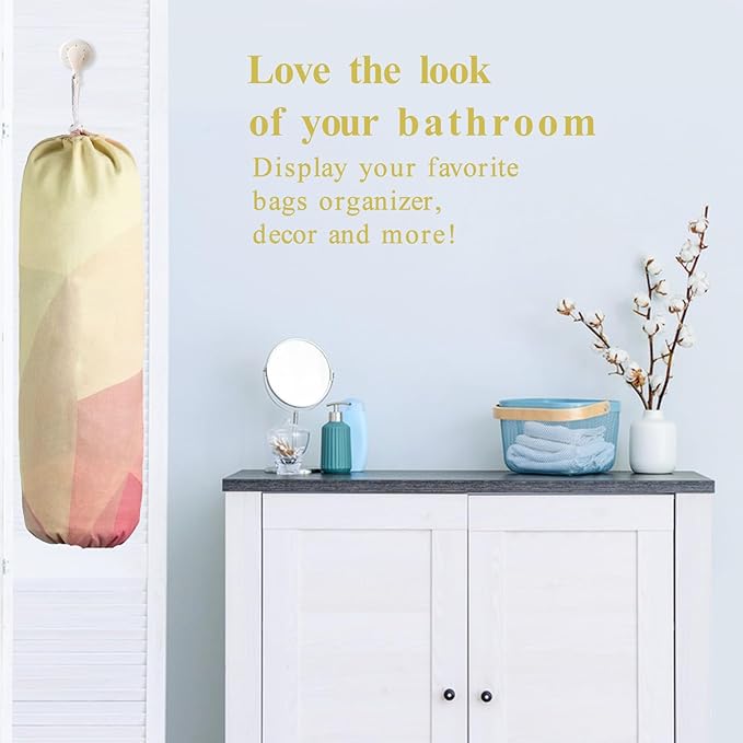 TOGETRUE Plastic Bag Holder, Wall Mount Plastic Bag Organizer Dispenser, Heavy Duty Grocery Bag Storage Holder for Home Kitchen Camper (Gradient)