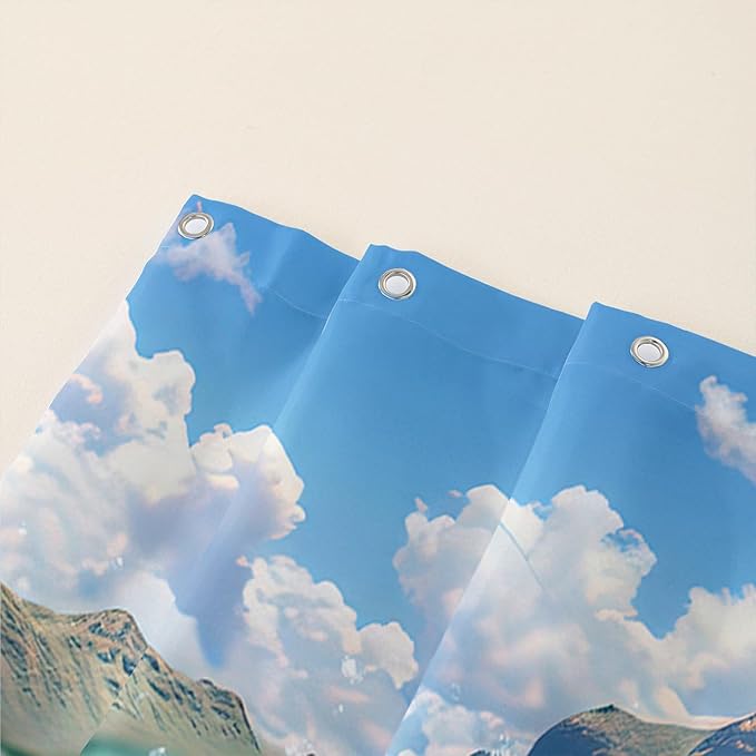 AILONEN Cute Dolphin Shower Curtain,Ocean Dolphin Bath Curtain,Tropic Sea Coral Beach Curtain,Boys Girls Kids Curtain for Bathroom Decor Waterproof, 72" W x 78" H