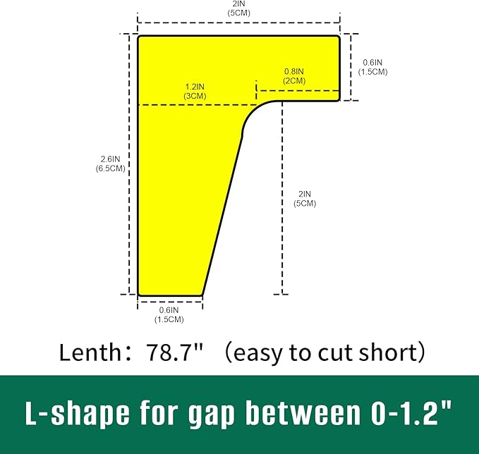 Bed Filler for Headboard, Suitable for Gap 0-1.2" of King Queen Twin Bed, 78.7'' Long Wedge Sleeping Pillow, Foam Bed Mattress Gap Filler