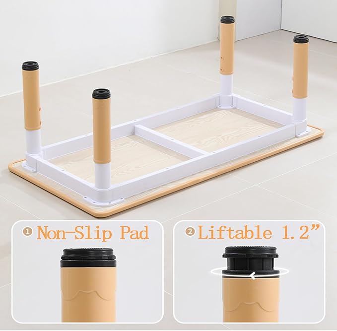 Kids Table and 6 Chair Set - Height Adjustable, Multifunctional Desk, Ergonomically Designed Chairs, Max 300lbs, for Ages 2-10, Classroom, Daycares, Home