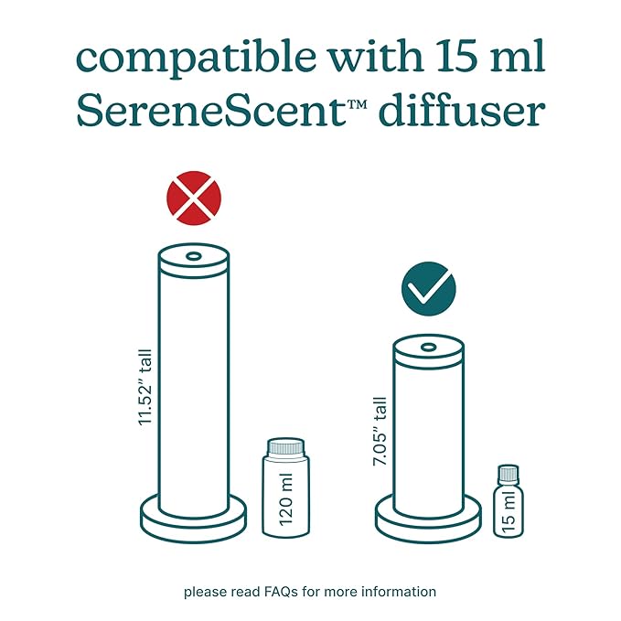 Homedics SereneScent Mandarin & Basil Home Fragrance Oil, 15 ml, for use with Homedics SereneScent Mini Waterless Diffuser (ARMH-680), Clean & Natural Everyday Collection