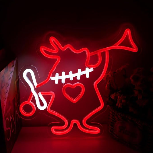 Tiabuy Alice in Wonderland Rabbit Neon Signs for Wall Art Decor, Dimmable White Rabbit LED Lights for Bedroom Man Cave Birthday Party Decoration,Halloween, Christmas, Easter Gifts