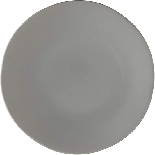 Fortessa Vitraluxe Dinnerware Heirloom Matte Finish Salad Plate 8-Inch, Smoke, Set of 4