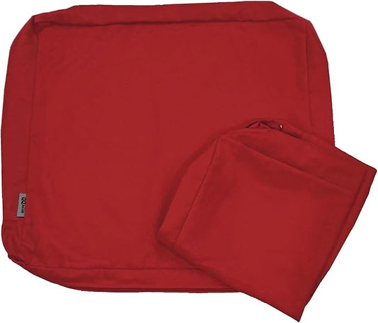 2 Pack 23X23X5 Inch Outdoor Water-Resistant Cushion Pillow Replacement Covers Only with Zipper for Patio Furniture, Sofa, Loveseat, Deep Seat Chair in Savvy Red Color