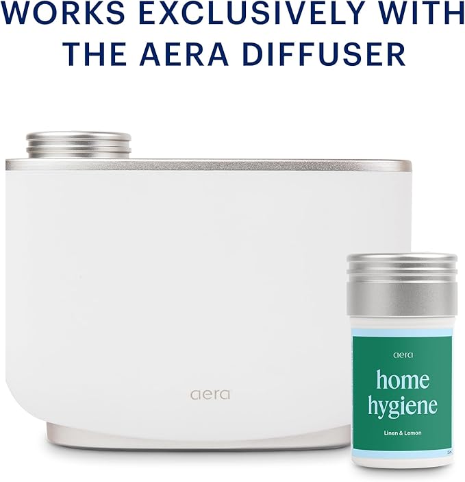 Aera Home Hygiene Linen and Lemon - Essential Oil for Home – Citrus and Clean Laundry Fragrance - Notes of Lemon Peel, Copaiba and Pine - Scent Refill - Works with The Aera Diffuser