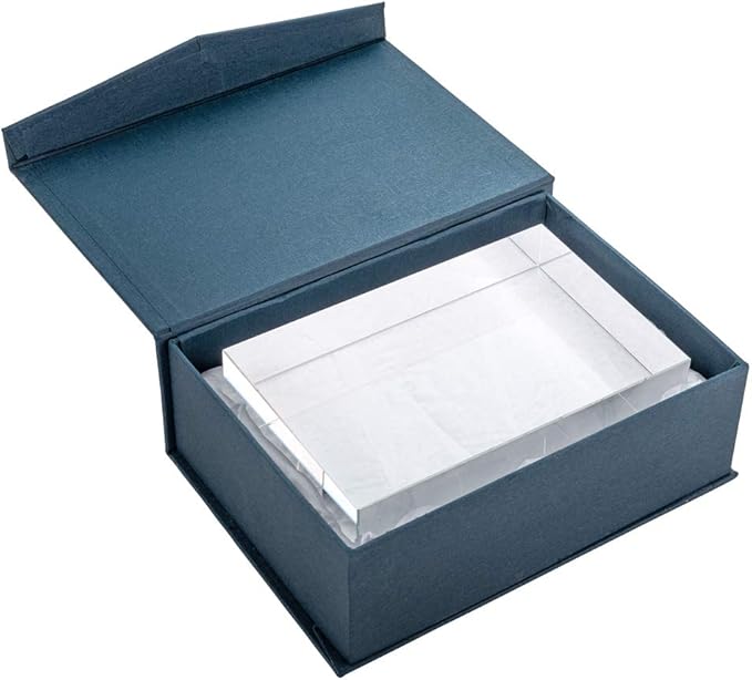 Amlong Crystal Clear Crystal Display Block (Not Acrylic), 6 inch x 4 inch x 2 inch