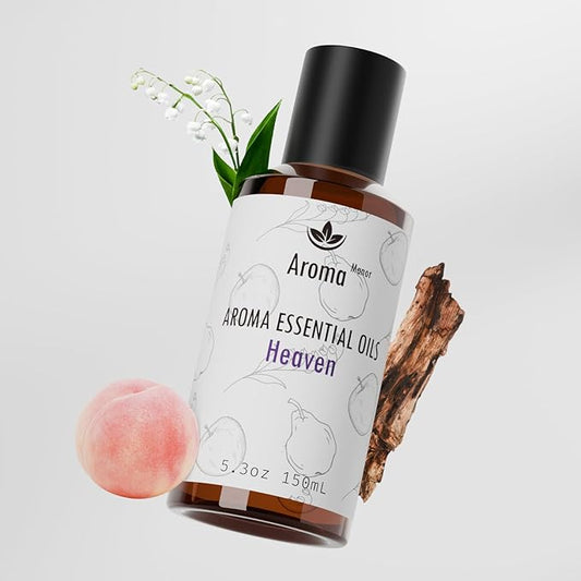 Essential Oil, Heaven Scent - 150ML Luxury Home Aromatherapy Diffuser Oil - Bergamot, Apple, Peach, Musk
