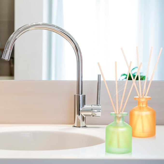 Reed Diffuser - Jasmine Lily&Citrus 3.38oz (100ml) 2 Pack Essential Oil Reed Diffuser Set with 8 Sticks, Long Lasting Fragrance for Home, Bathroom, Bedroom, Room, Decor, Gifts