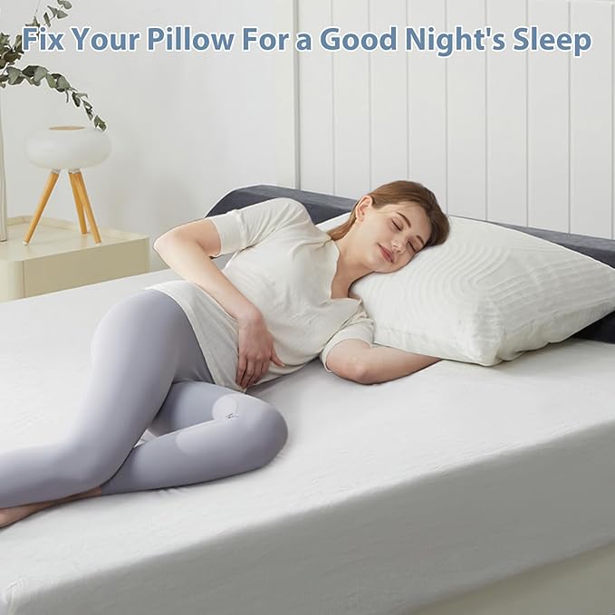 Queen Bed Wedge Pillow for Headboard Gap, Mattress Bed Gap Filler(0-8"), Between Headboard and Mattress, Triangle Headboard Pillow(Grey,Queen)