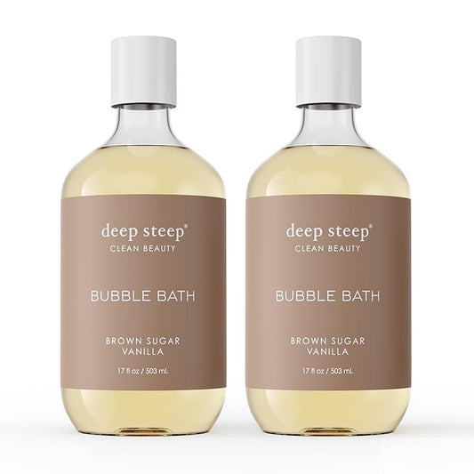 Deep Steep Bubble Bath, 17 Ounce (Pack of 2) (Brown Sugar Vanilla)