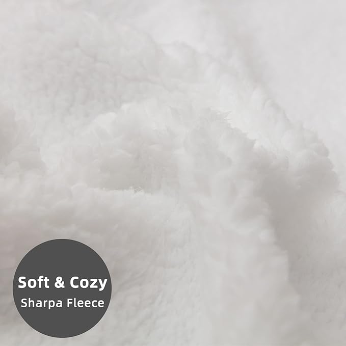 DaysU Plush Flannel Sherpa Baby Blanket for Girls Boys, Generous Reversible Soft Micro Fleece Toddler Bed Throw Blanket with Animal Print for Kids and Children, Animal Head, 50"x60"