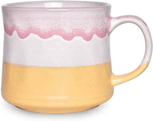 Bosmarlin Large Ceramic Coffee Mug, Big Tea Cup, 7 Colors to Choose, 21 Oz, Dishwasher and Microwave Safe, 1 PCS (Yellow)