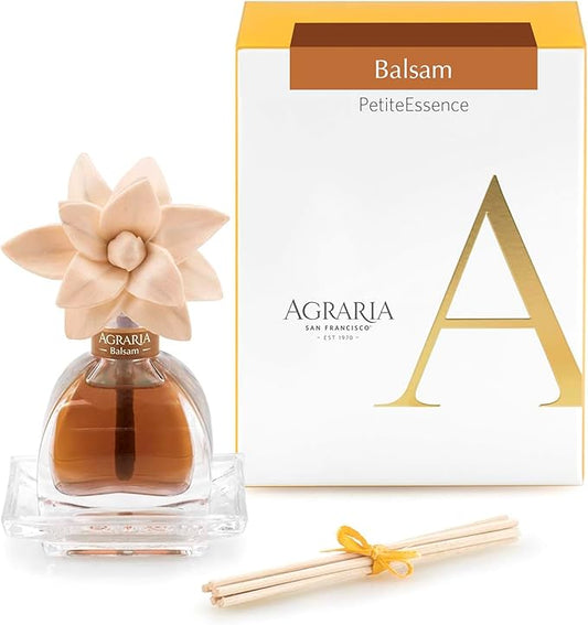 AGRARIA PetiteEssence Flower and Reed Diffuser Set, Hand Crafted Sola Flower Botanical Home Fragrance Diffuser, Scented Oil Reed Diffuser, Flower and Reed Diffuser Gift Set for All Occasions