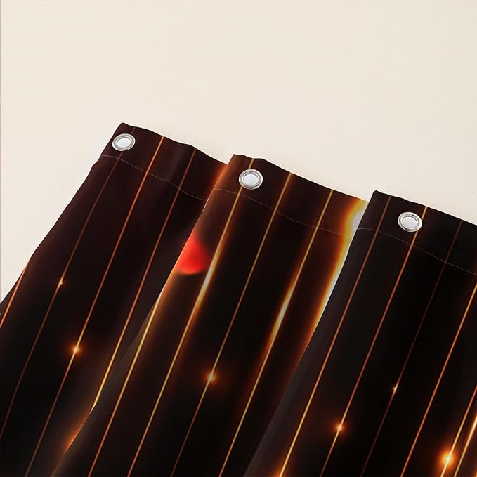 AILONEN Red Rose Flower Shower Curtain,Red and Black Shower Curtain,Romantic Flower Couple Lover Bath Curtain,Rose Themed Bathroom Decor,Waterproof 60" W x 72" H