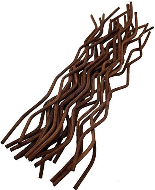 100Pcs 10 Inch Brown Wavy Rattan Reed Fragrance Diffuser Replacement Refill Sticks