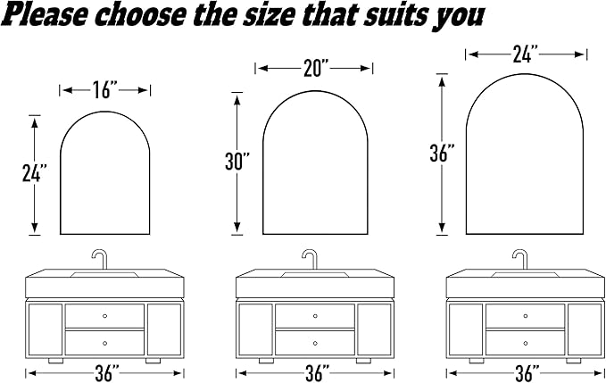 24x16 Arch Mirror Rectangle Wall Mounted Metal Frame Mirrors for Entryway Bedroom Bathroom Living Room 24 16 inch Gold