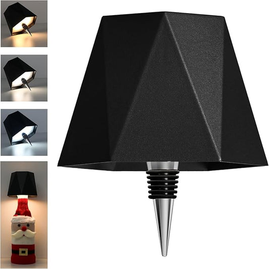 Wine Bottle Lamp, 2025 New 3 Color Rechargeable Wireless Bottle Lamp for Liquor Bottles with Touch Dimming for Parties, Restaurants & Home Decor (Black)
