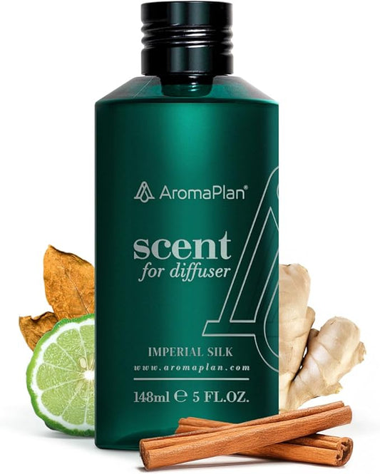 Aromaplan Hotel Scents Imperial Silk 5 Fl Oz (148ml), Home Luxury Aroma & Hotel Fragrance Diffuser Oil- Hotel Diffuser Oil for Aromatherapy- USA Made, Bigger Bottle, Bolder Aroma & Longer Lasting