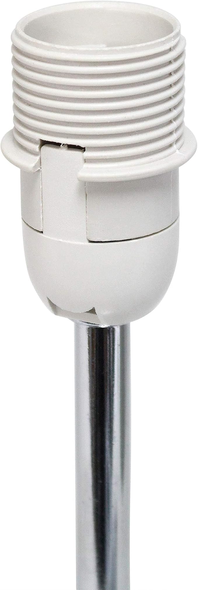 Simple Designs LT2007-SLT Chrome Mini Basic Table Lamp with Fabric Shade, Slate Gray