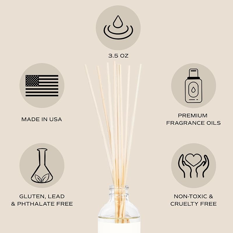 Sweet Water Decor Island Air Reed Diffuser Set | Tropical Fruits, Citrus, Sugar, Exotic Mountain Greens | Long Lasting | Summer Diffuser Oil