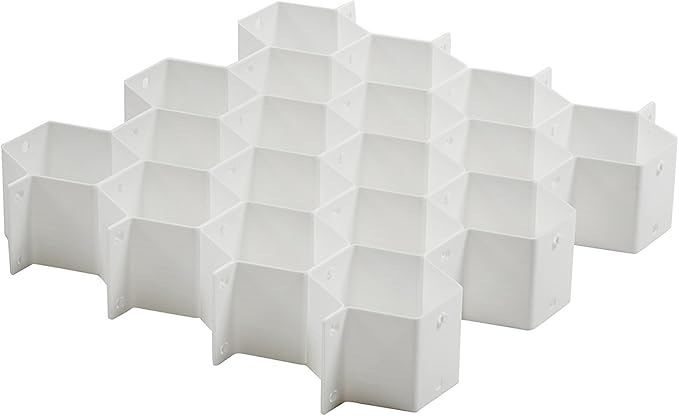 Whitmor Honeycomb Drawer Organizer - White - Set of 3