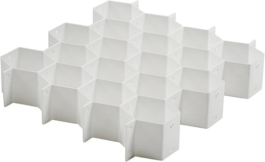 Whitmor Honeycomb Drawer Organizer - White - Set of 3