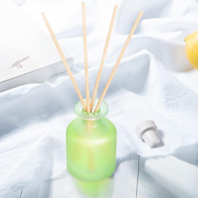 Reed Diffuser - Jasmine Lily 3.38oz (100ml) 1 Pack Essential Oil Reed Diffuser Set with 8 Sticks, Long Lasting Fragrance for Home, Bathroom, Bedroom, Room, Decor