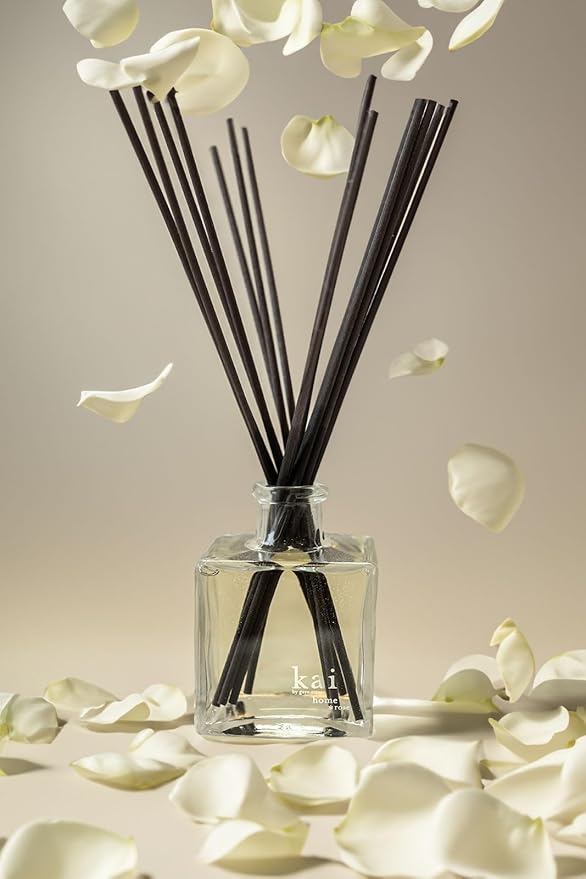 kai Reed Diffuser - (Rose Absolute, Gardenia, White Exotics) a Fresh, Light, airy & Delicious Scent. Vegan, Cruelty Free, Recyclable, Made in The USA. 6.75 fl oz.