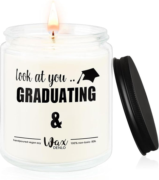 Graduation Gifts for Her Him Funny Graduation Candle Aromatherapy Soy Candles Home Sweet Scented Candles for Class of 2025 High School College Bachelor Degree Gifts
