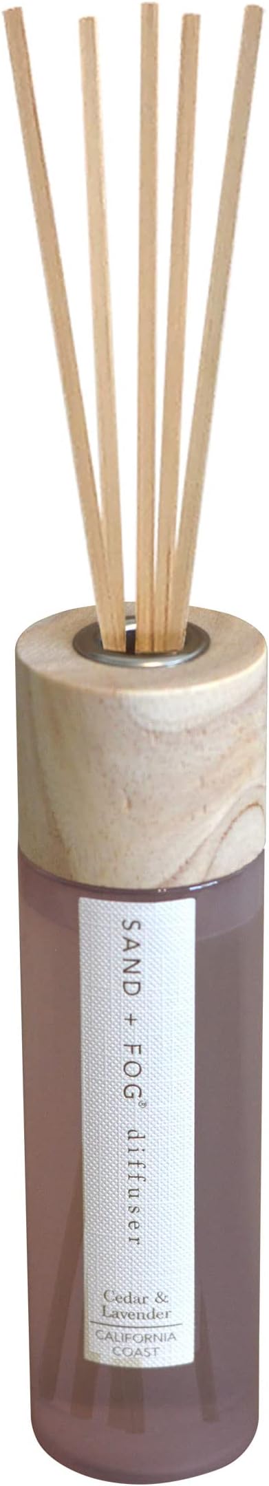 Sand + Fog Cedar Lavendar Reed Diffuser | Made with Essential Oils | Fill Your Home with The Your Favorite Luxurious Fragrance