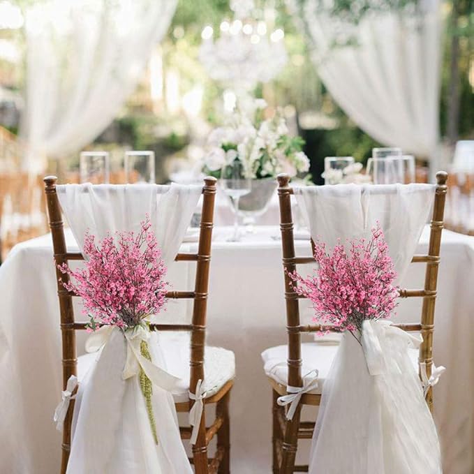 AILANDA 6 Bundles Artificial Flowers Gypsophila Bouquets Pink Spring Floral Arrangements Baby Breath Bush Real Touch Silk Floral for Wedding Table Centerpieces Party Home Garden Farmhouse