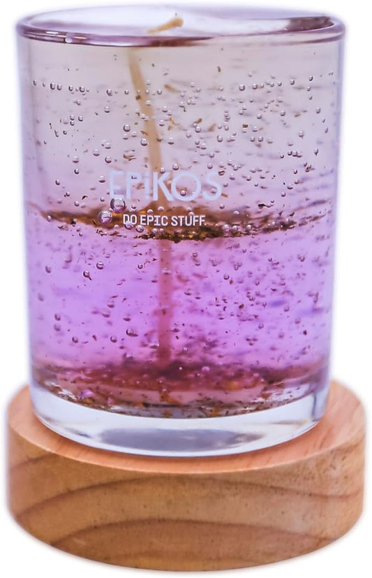 EPIKOS Scented Candles Aromatherapy Candle with Nighttime Illumination,12.35oz, 45-Hour Burn Time, Perfect Home Decor and Gift Choice, Floral, Fruity scents (Camellia)