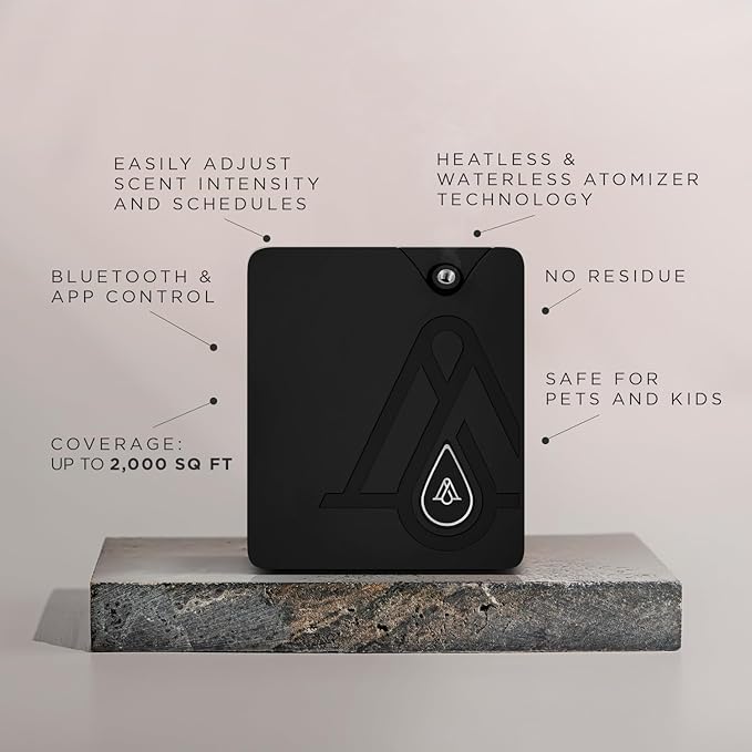 AromaPlan Smart Scent Air Machine for Home, Hotel, Spa, Office– waterless Diffuser, Cold Air Diffuser Technology- Hotel Collection, Whole House, Black