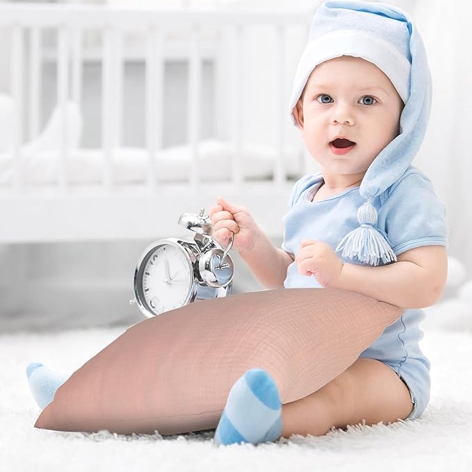 Organic Cotton Muslin Mini Pillowcases with Envelope Design,2 Pack Ultra Breathable Kids Toddler Pillowcases for Boys and Girls- 13 x 18 inches (Coral)