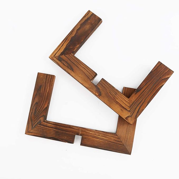Gendral Forwepup Wood Plant Stand, Mid Century Modern Planter, Rattan Flower Pot Stand, Low Short Plant Stands for Indoor - Boho Rustic Wooden Stool for Plant Pot Holder, Fit 5-15 Inch Pot