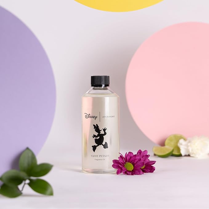 Aroma360 | Disney | Sassy Petals Fragrance Oil Blend | Daisy Duck | Luxury Aromatherapy Scent Diffuser Oil | Bergamot, Rose and Amber 16.9 fl oz, 500 mL