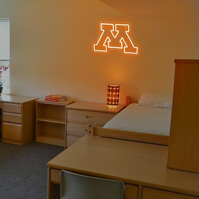 University Neon Signs,College Neon LED Sign,University Baseball Team Logo Neon Signs,City Name Light Up Signs for Man Cave,Dorm Decor for College Students,Signs for Men,Size 13.4 * 8.7 in(XD119)