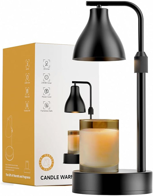 Vaincre Electric Candle Warmer Lamp with Timer and Dimmer, Candle Melt Light with 2 Bulbs, Gifts for Women