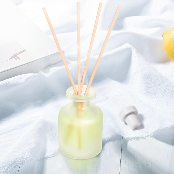 Reed Diffuser - Jasmine Green Tea 3.38oz (100ml) 1 Pack Essential Oil Reed Diffuser Set with 8 Sticks, Long Lasting Fragrance for Home, Bathroom, Bedroom, Room, Decor