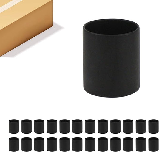 WGVI Matte Black Ceramic Cylinder Vase Width 3.75" Height 4", Flower Arrangements, Candle Holder, Terrarium Planter Pot, Tabletop Storage Container Organizer Pen Brush Holder, Bulk Wholesale, 24 Pcs